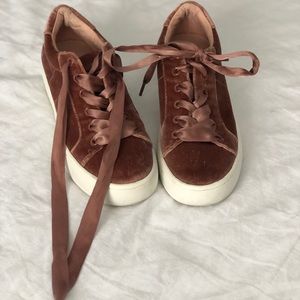 Steve Madden Mauve Velvet Sneakers